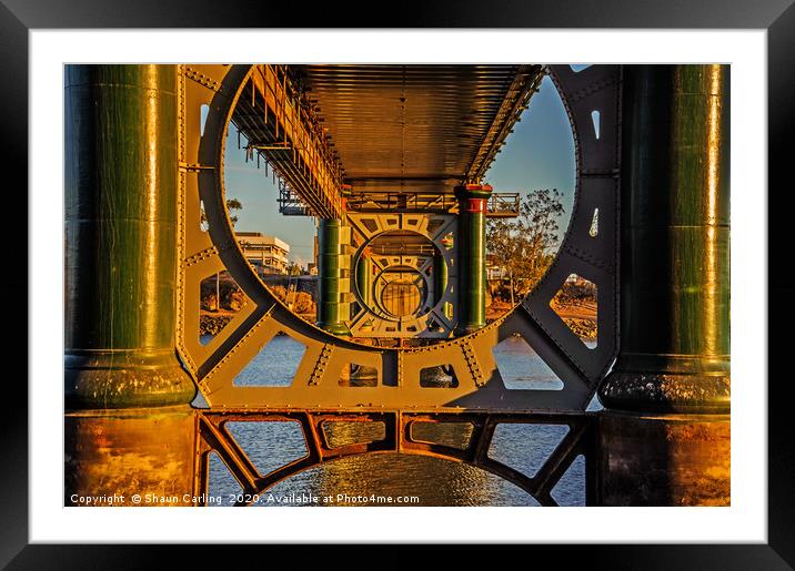 Burnett Bridge Over The Burnett River At Bundaberg Framed Mounted Print by Shaun Carling