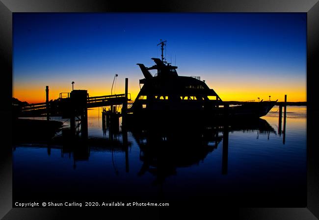 Sunrise Over Cleveland Harbour, Australia Framed Print by Shaun Carling