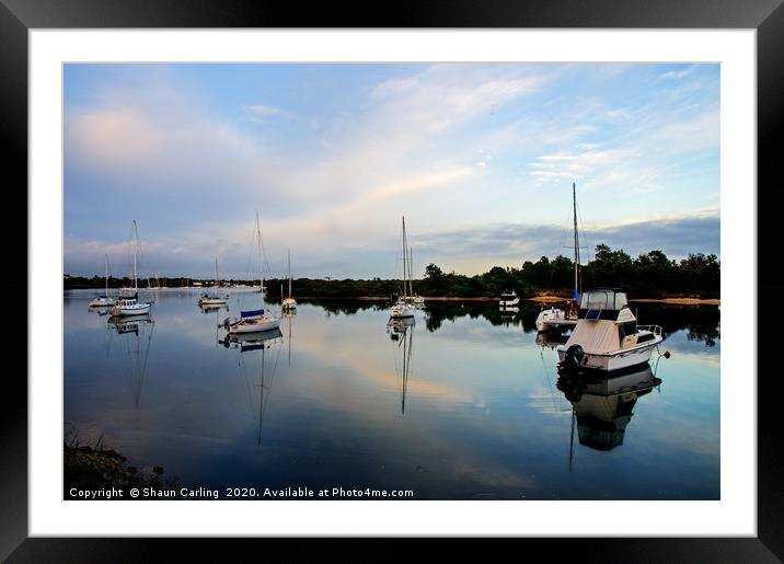 The Clarence River, Yamba Framed Mounted Print by Shaun Carling