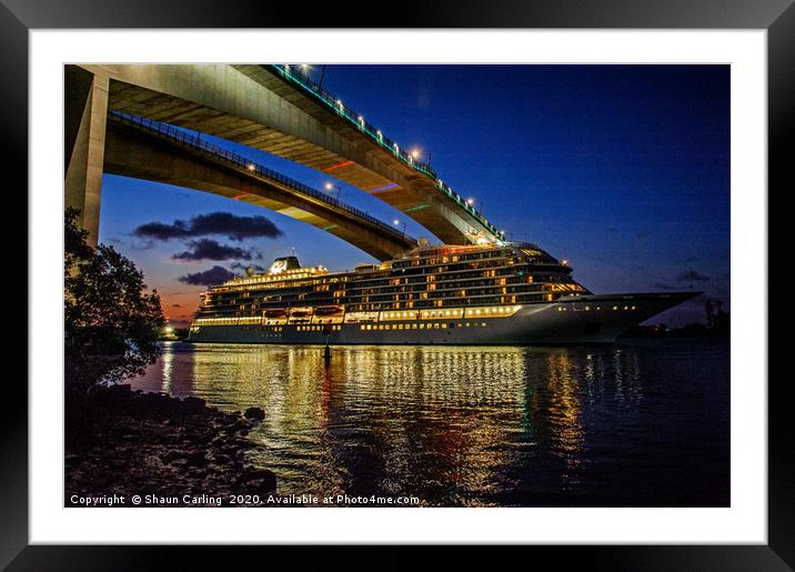 The Viking Orion Leaving Brisbane Framed Mounted Print by Shaun Carling
