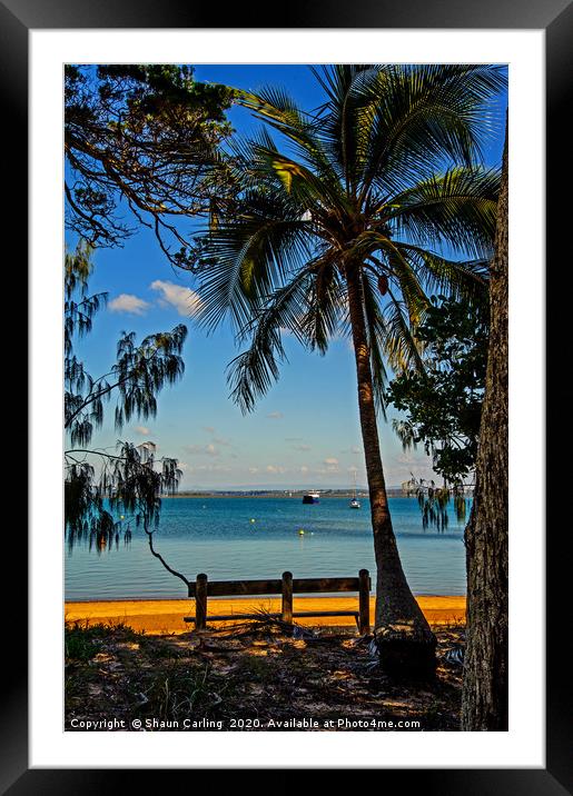 Coochie Mudlo Island Chill Out Seat Framed Mounted Print by Shaun Carling