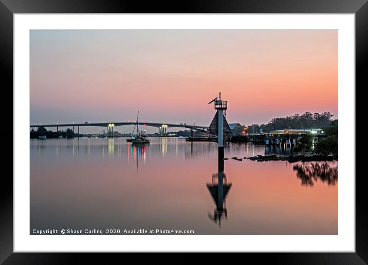 Sunrise Over The Gateway Bridge Framed Mounted Print by Shaun Carling