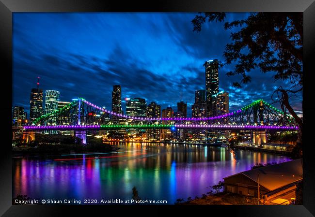 The Story Bridge, Brisbane, Australia Framed Print by Shaun Carling