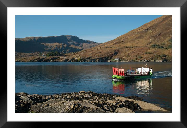 The MV Glenachulish Kylerhea Ferry from Glenelg Framed Mounted Print by Eileen Wilkinson ARPS EFIAP