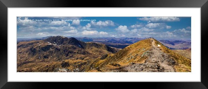 Summit of Ben Vorlich and Stuc a'Chroin  Framed Mounted Print by Navin Mistry