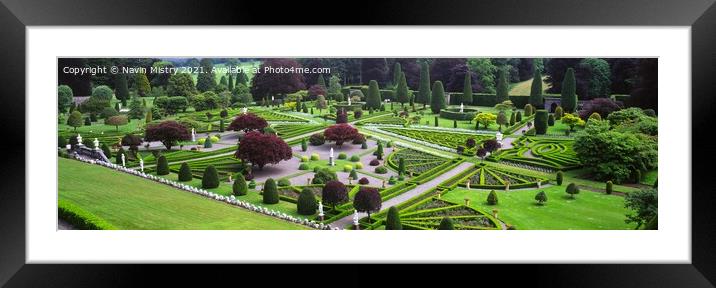 Drummond Castle Gardens Framed Mounted Print by Navin Mistry