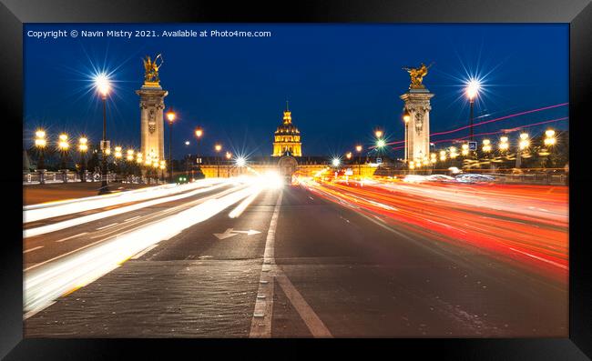 Pont Alexandre III Paris, France Framed Print by Navin Mistry