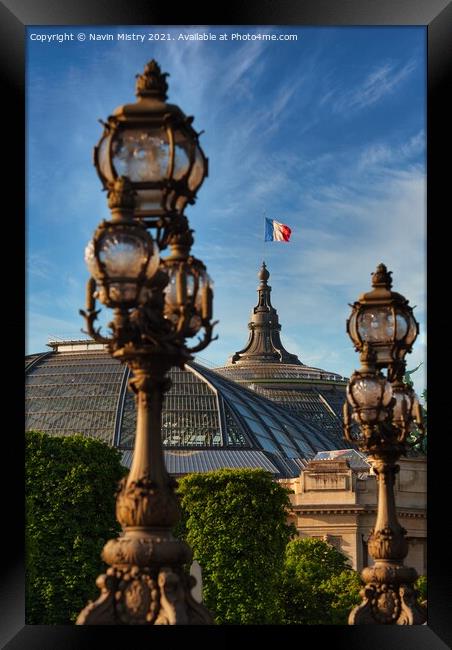 French Flag Grand Palais des Champs-Élysées Framed Print by Navin Mistry
