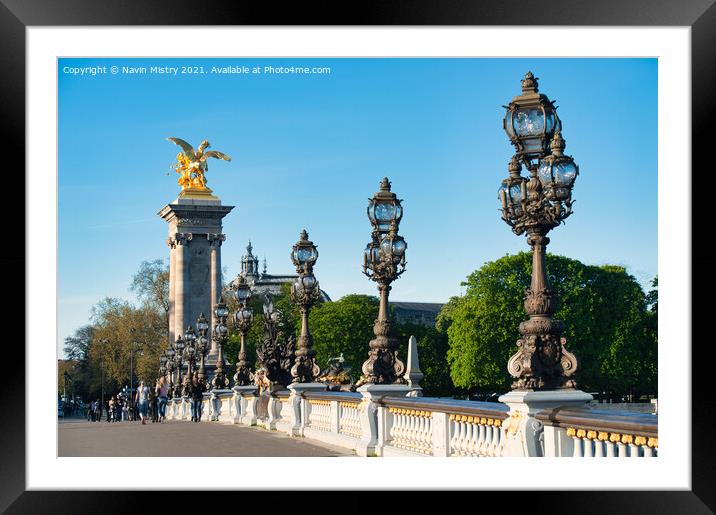 Pont Alexandre III Paris, France Framed Mounted Print by Navin Mistry