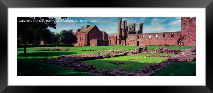 Arbroath Abbey Panoramic Framed Mounted Print by Navin Mistry