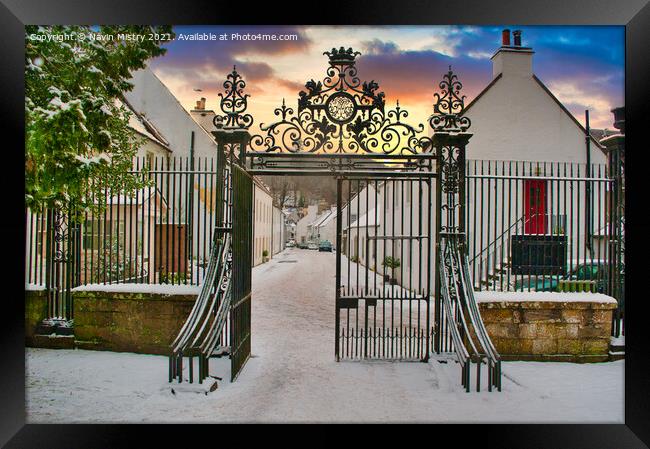 The Ornate Gates of Dunkeld Cathedral Framed Print by Navin Mistry