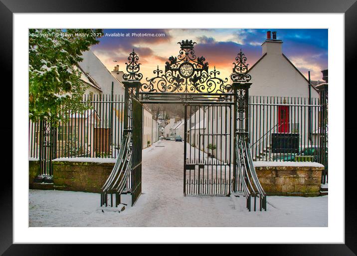 The Ornate Gates of Dunkeld Cathedral Framed Mounted Print by Navin Mistry
