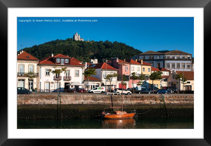 Harbour of Viana do Castelo, Portugal Framed Mounted Print by Navin Mistry