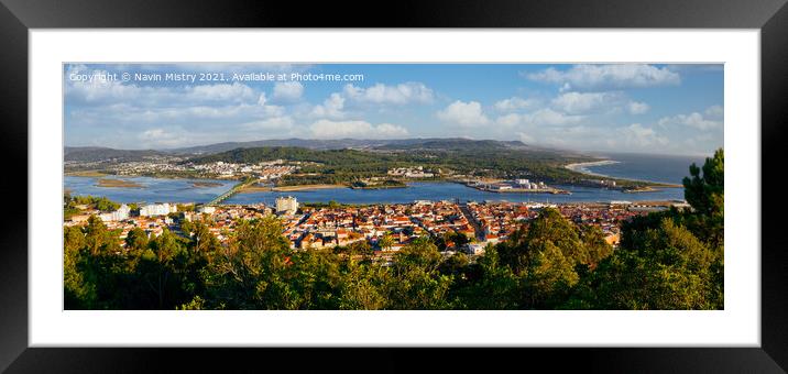 Panoramic View over Viana do Castelo  Framed Mounted Print by Navin Mistry