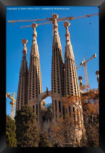 Sagrada Família, Barcelona, Spain Framed Print by Navin Mistry