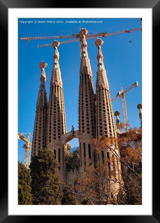 Sagrada Família, Barcelona, Spain Framed Mounted Print by Navin Mistry