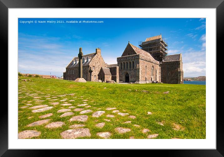 Iona Abbey, Inner Hebrides, Scotland Framed Mounted Print by Navin Mistry