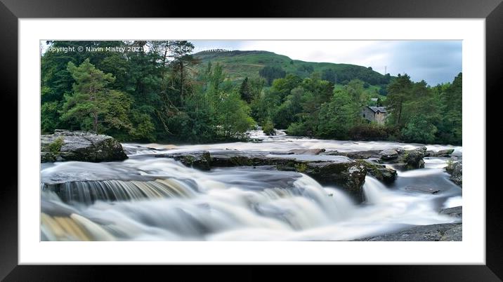 Panoramic View of Falls of Dochart Framed Mounted Print by Navin Mistry