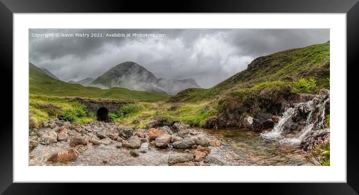 The West Highland Way Glen Coe Framed Mounted Print by Navin Mistry