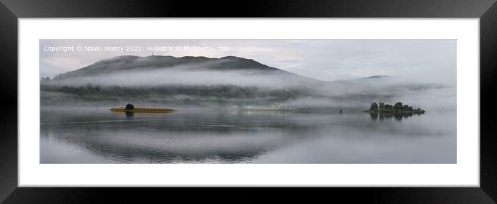 Loch Linnhe Dawn Framed Mounted Print by Navin Mistry