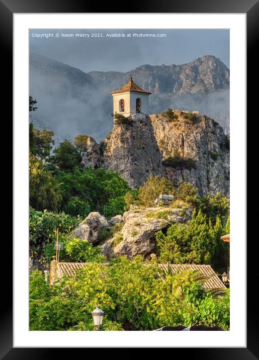 El Castell de Guadalest, Costa Blanca, Spain Framed Mounted Print by Navin Mistry