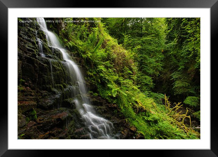 The Falls of Moness, The Birks of Aberfeldy, Perthshire Framed Mounted Print by Navin Mistry