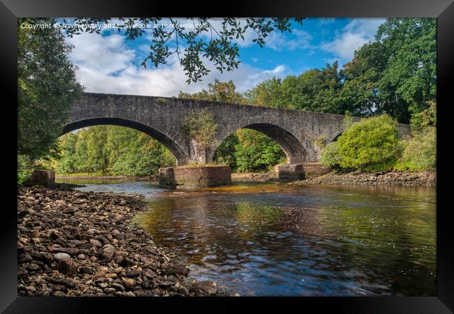 Bridge across the River Tummel,  Kinloch Rannoch, Perthshire Framed Print by Navin Mistry