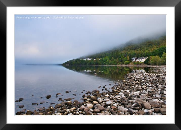 Dawn Mist on Loch Rannoch  Framed Mounted Print by Navin Mistry