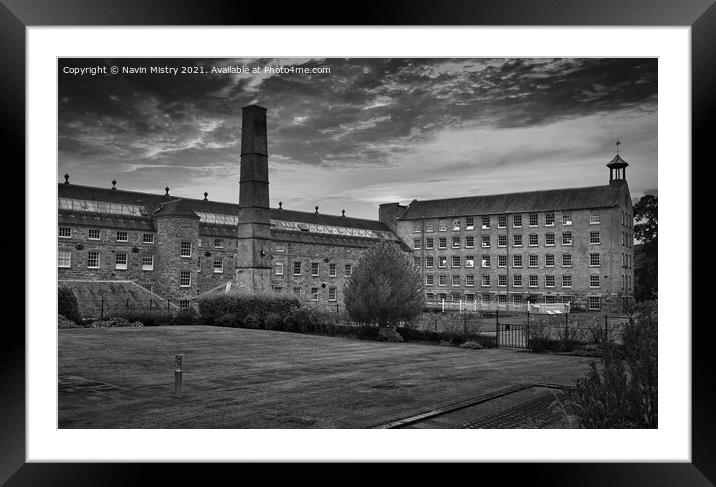 Stanley Mills, Perthshire  Framed Mounted Print by Navin Mistry
