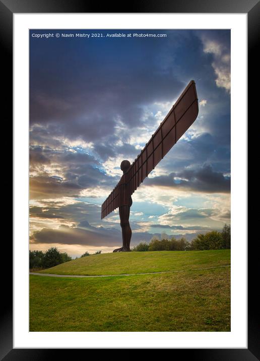 The Angel of the North Framed Mounted Print by Navin Mistry