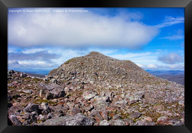 Schiehallion Boulder Field  Framed Print by Navin Mistry