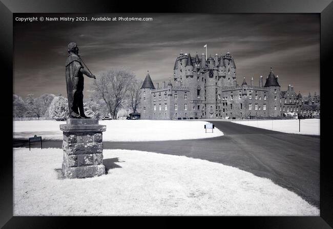Glamis Castle Infrared Image Framed Print by Navin Mistry