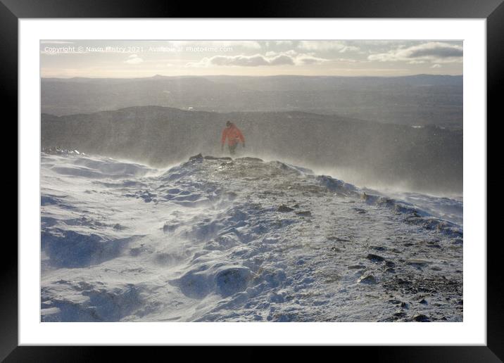 A winter walk on Ben Ledi Framed Mounted Print by Navin Mistry