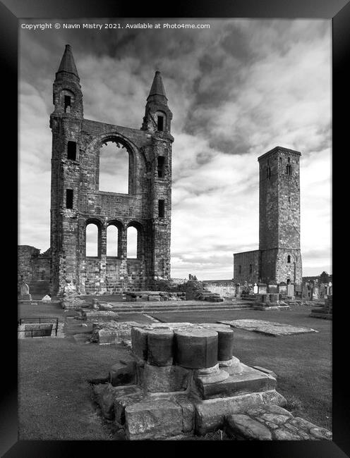 St Andrews Cathedral East Neuk of Fife Scotland Framed Print by Navin Mistry