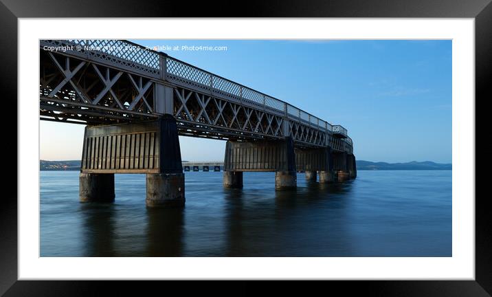 The Tay Rail Bridge Dundee Scotland Framed Mounted Print by Navin Mistry
