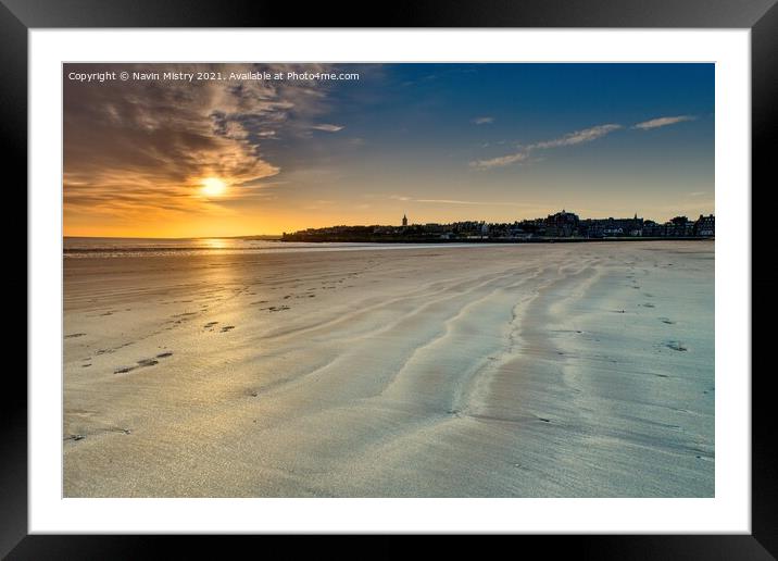 West Sands Beach, St. Andrews Framed Mounted Print by Navin Mistry