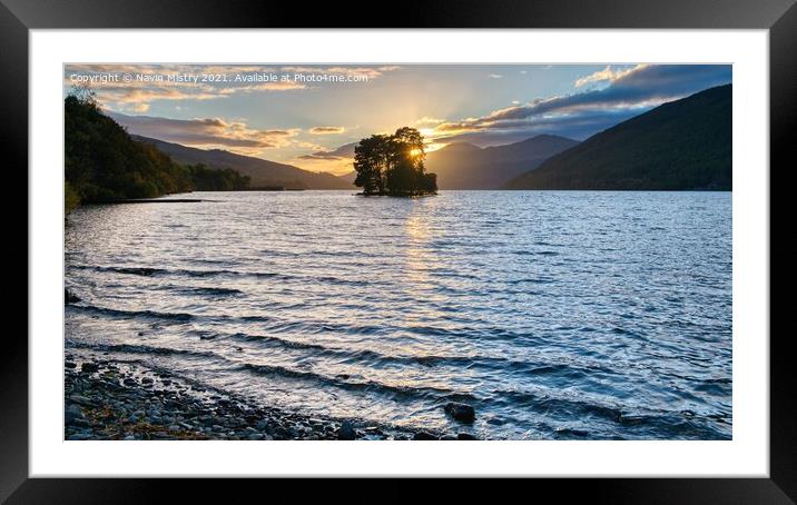 Loch Tay Sunset  Framed Mounted Print by Navin Mistry