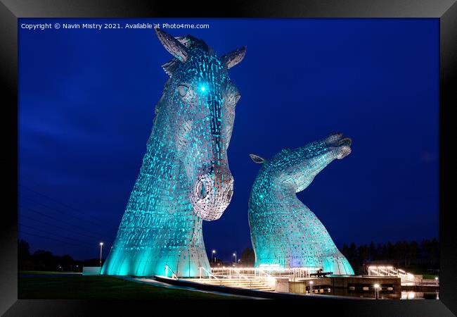 The Kelpies Helix Park, Falkirk, Scotland Framed Print by Navin Mistry