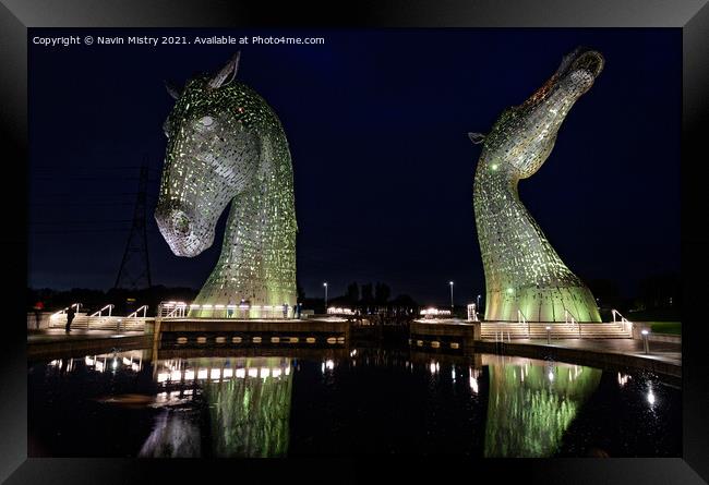 The Kelpies Helix Park, Falkirk, Scotland Framed Print by Navin Mistry