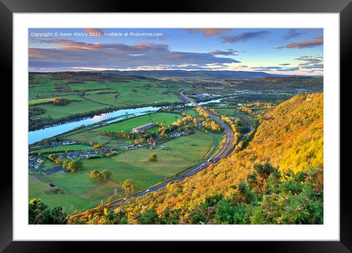 Autumn Colours on Kinoull Hill Perth Scotand Framed Mounted Print by Navin Mistry