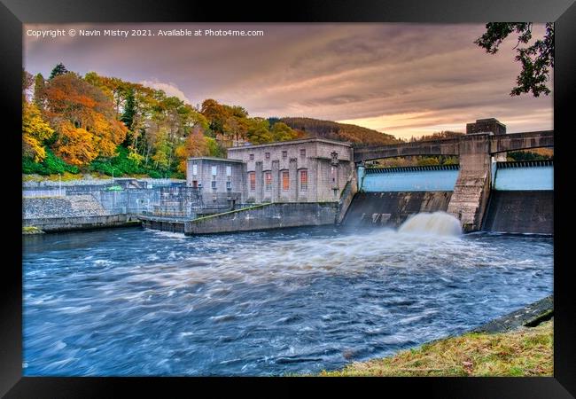 Pitlochry Hydroelectric Dam, Perthshire Framed Print by Navin Mistry