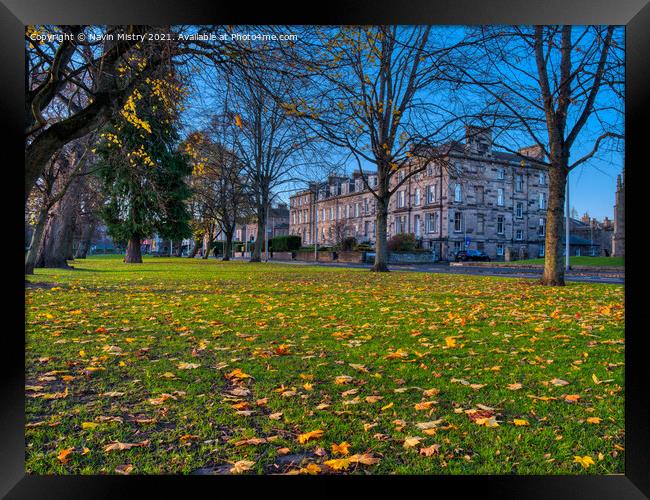 Autumn and the South Inch, Perth Scotland Framed Print by Navin Mistry
