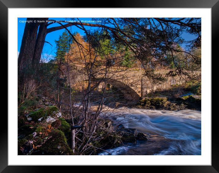  The Bridge of Dochart, Killin, Scotland. Framed Mounted Print by Navin Mistry