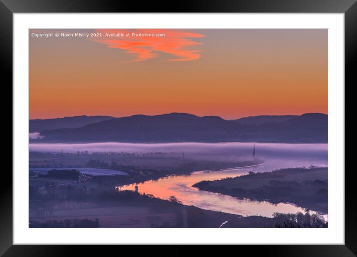 River Tay Sunrise   Framed Mounted Print by Navin Mistry