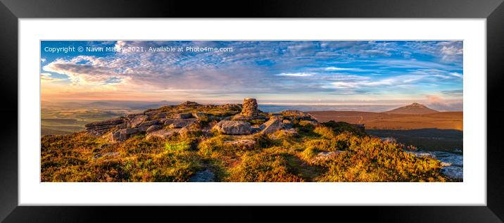 Evening Light on Bennachie  Framed Mounted Print by Navin Mistry