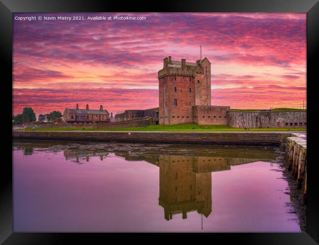 Dawn at Broughty Castle  Framed Print by Navin Mistry