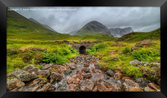 The West Highland Way Glencoe Framed Print by Navin Mistry