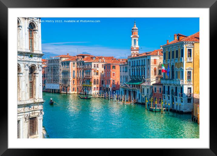 The Grand Canal Venice Italy  Framed Mounted Print by Navin Mistry