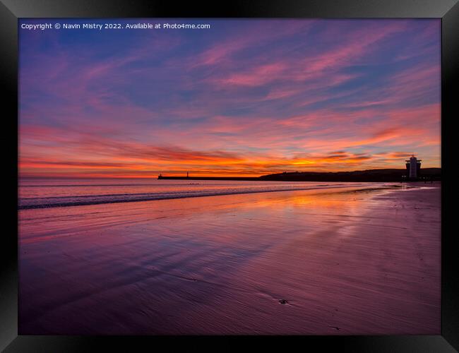 Aberdeen Beach Sunrise 2 Framed Print by Navin Mistry