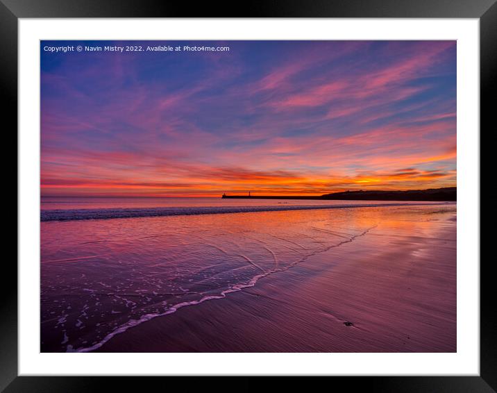 Aberdeen Beach Sunrise 3 Framed Mounted Print by Navin Mistry